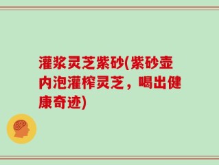 灌浆灵芝紫砂(紫砂壶内泡灌榨灵芝，喝出健康奇迹)