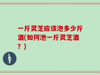 一斤灵芝应该泡多少斤酒(如何泡一斤灵芝酒？)