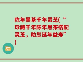 陈年黑茶千年灵芝(“珍藏千年陈年黑茶搭配灵芝，助您延年益寿”)
