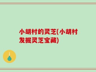 小胡村的灵芝(小胡村发掘灵芝宝藏)