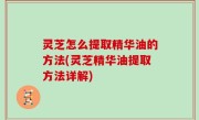 灵芝怎么提取精华油的方法(灵芝精华油提取方法详解)