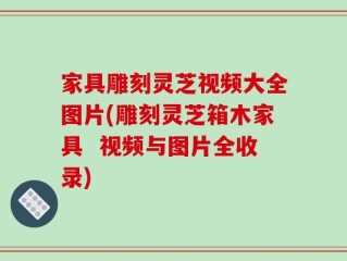 家具雕刻灵芝视频大全图片(雕刻灵芝箱木家具  视频与图片全收录)