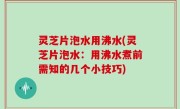 灵芝片泡水用沸水(灵芝片泡水：用沸水煮前需知的几个小技巧)