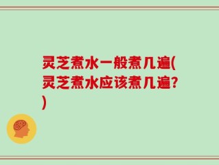 灵芝煮水一般煮几遍(灵芝煮水应该煮几遍？)