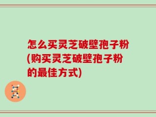 怎么买灵芝破壁孢子粉(购买灵芝破壁孢子粉的最佳方式)