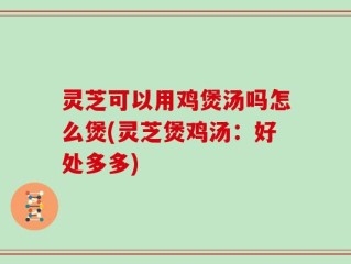 灵芝可以用鸡煲汤吗怎么煲(灵芝煲鸡汤：好处多多)