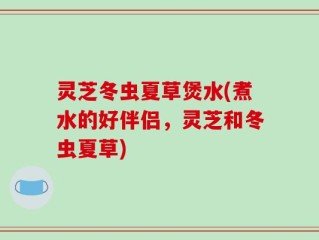 灵芝冬虫夏草煲水(煮水的好伴侣，灵芝和冬虫夏草)