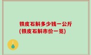 铁皮石斛多少钱一公斤(铁皮石斛市价一览)