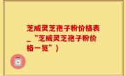 芝威灵芝孢子粉价格表_“芝威灵芝孢子粉价格一览”)