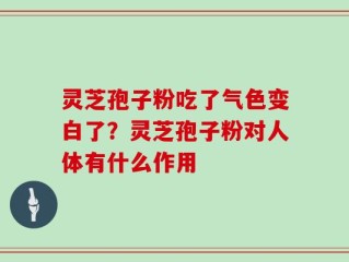灵芝孢子粉吃了气色变白了？灵芝孢子粉对人体有什么作用