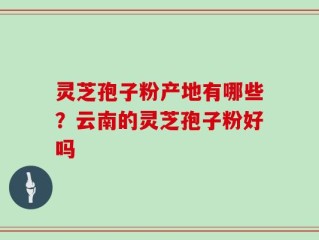 灵芝孢子粉产地有哪些？云南的灵芝孢子粉好吗