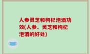 人参灵芝和枸杞泡酒功效(人参、灵芝和枸杞泡酒的好处)