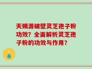 天赐源破壁灵芝孢子粉功效？全面解析灵芝孢子粉的功效与作用？