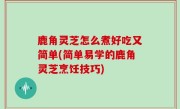 鹿角灵芝怎么煮好吃又简单(简单易学的鹿角灵芝烹饪技巧)