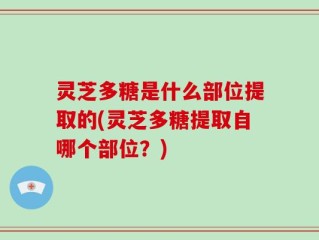 灵芝多糖是什么部位提取的(灵芝多糖提取自哪个部位？)