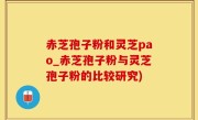 赤芝孢子粉和灵芝pao_赤芝孢子粉与灵芝孢子粉的比较研究)