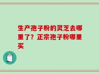 生产孢子粉的灵芝去哪里了？正宗孢子粉哪里买