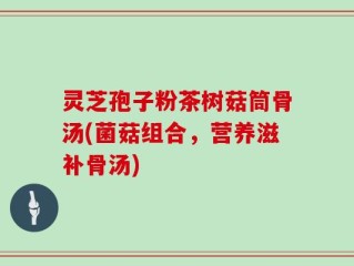 灵芝孢子粉茶树菇筒骨汤(菌菇组合，营养滋补骨汤)