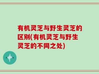 有机灵芝与野生灵芝的区别(有机灵芝与野生灵芝的不同之处)