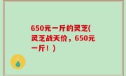 650元一斤的灵芝(灵芝战天价，650元一斤！)