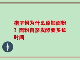 孢子粉为什么添加面粉？面粉自然发酵要多长时间