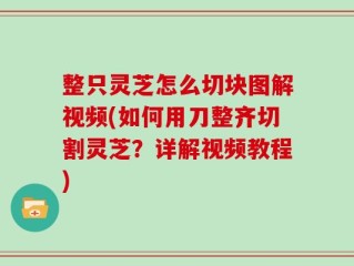 整只灵芝怎么切块图解视频(如何用刀整齐切割灵芝？详解视频教程)