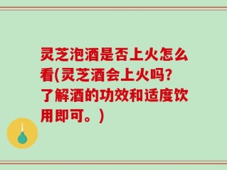 灵芝泡酒是否上火怎么看(灵芝酒会上火吗？了解酒的功效和适度饮用即可。)