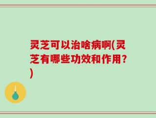 灵芝可以治啥病啊(灵芝有哪些功效和作用？)