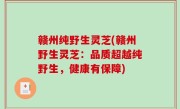 赣州纯野生灵芝(赣州野生灵芝：品质超越纯野生，健康有保障)