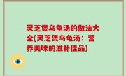 灵芝煲乌龟汤的做法大全(灵芝煲乌龟汤：营养美味的滋补佳品)