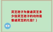 灵芝孢子为普通灵芝多少倍灵芝孢子的功效是普通灵芝的几倍？)