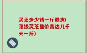 灵芝多少钱一斤最贵(顶级灵芝售价高达几千元一斤)