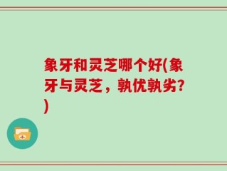 象牙和灵芝哪个好(象牙与灵芝，孰优孰劣？)