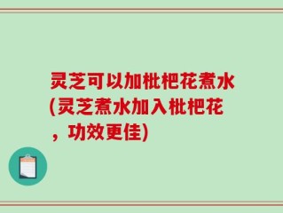 灵芝可以加枇杷花煮水(灵芝煮水加入枇杷花，功效更佳)