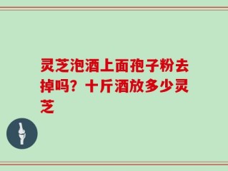 灵芝泡酒上面孢子粉去掉吗？十斤酒放多少灵芝