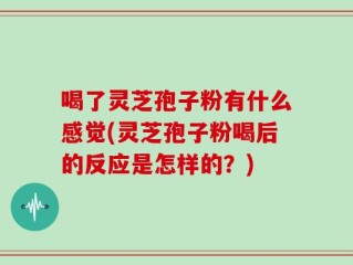 喝了灵芝孢子粉有什么感觉(灵芝孢子粉喝后的反应是怎样的？)
