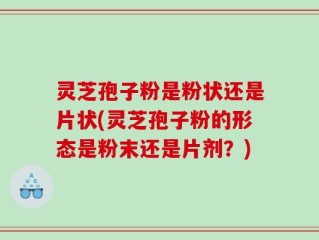 灵芝孢子粉是粉状还是片状(灵芝孢子粉的形态是粉末还是片剂？)
