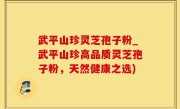 武平山珍灵芝孢子粉_武平山珍高品质灵芝孢子粉，天然健康之选)