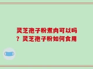 灵芝孢子粉煮肉可以吗？灵芝孢子粉如何食用