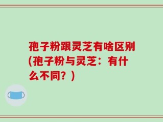 孢子粉跟灵芝有啥区别(孢子粉与灵芝：有什么不同？)
