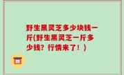 野生黑灵芝多少块钱一斤(野生黑灵芝一斤多少钱？行情来了！)
