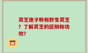 灵芝孢子粉和野生灵芝？了解灵芝的区别和功效？
