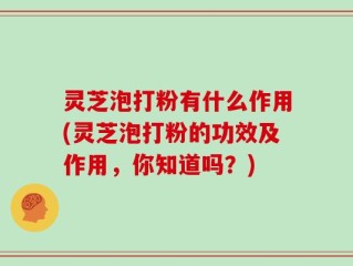灵芝泡打粉有什么作用(灵芝泡打粉的功效及作用，你知道吗？)