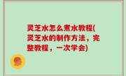 灵芝水怎么煮水教程(灵芝水的制作方法，完整教程，一次学会)