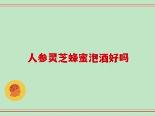 人参灵芝蜂蜜泡酒好吗