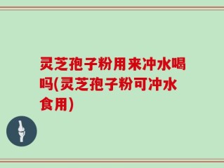 灵芝孢子粉用来冲水喝吗(灵芝孢子粉可冲水食用)
