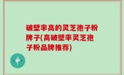 破壁率高的灵芝孢子粉牌子(高破壁率灵芝孢子粉品牌推荐)