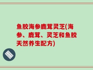 鱼胶海参鹿茸灵芝(海参、鹿茸、灵芝和鱼胶天然养生配方)