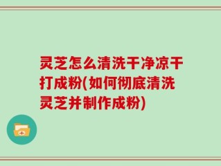 灵芝怎么清洗干净凉干打成粉(如何彻底清洗灵芝并制作成粉)