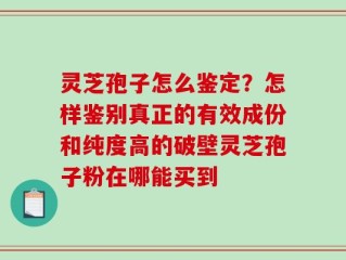 灵芝孢子怎么鉴定？怎样鉴别真正的有效成份和纯度高的破壁灵芝孢子粉在哪能买到